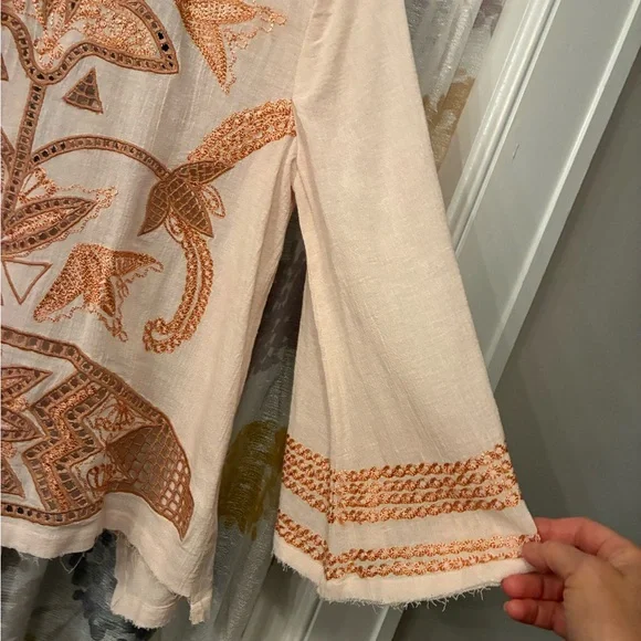 Free People NWT Lace Hippie Blouse - Picture 3 of 7